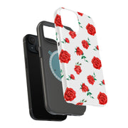 Garden Roses Tough Cases For Apple iPhone (17, 16, 15, 14, 13, 12, 11, X, SE, 8, 7/ Air, Plus, Pro, Max, Mini, XR, XS), Print in USA