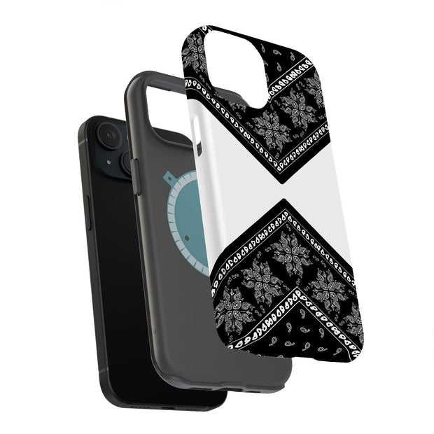 Black Bandana 1 Tough Cases For Apple iPhone (17, 16, 15, 14, 13, 12, 11, X, SE, 8, 7/ Air, Plus, Pro, Max, Mini, XR, XS), Print in USA