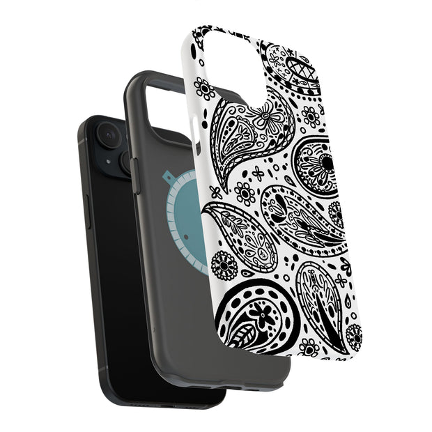 Black Bandana 2 Tough Cases For Apple iPhone (17, 16, 15, 14, 13, 12, 11, X, SE, 8, 7/ Air, Plus, Pro, Max, Mini, XR, XS), Print in USA