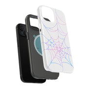 Spider Web Pink Tough Cases For Apple iPhone (17, 16, 15, 14, 13, 12, 11, X, SE, 8, 7/ Air, Plus, Pro, Max, Mini, XR, XS), Print in USA
