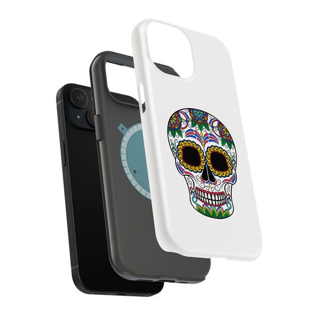 Sugar Skull Tough Cases For Apple iPhone (17, 16, 15, 14, 13, 12, 11, X, SE, 8, 7/ Air, Plus, Pro, Max, Mini, XR, XS), Print in USA