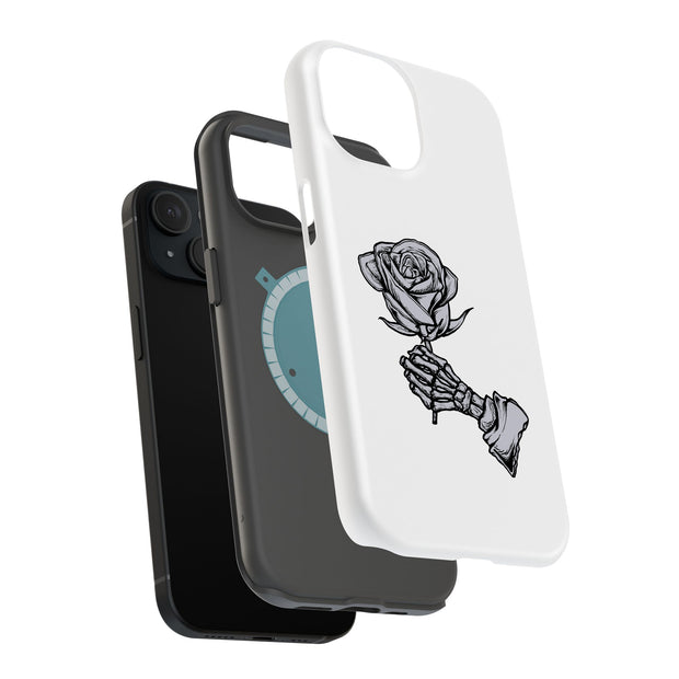 Rose Skeleton Tough Cases For Apple iPhone (17, 16, 15, 14, 13, 12, 11, X, SE, 8, 7/ Air, Plus, Pro, Max, Mini, XR, XS), Print in USA