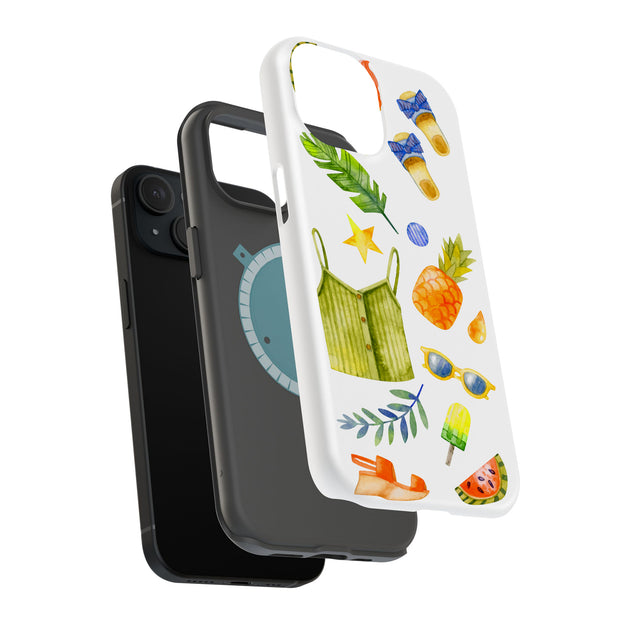 Go Summer Beach Tough Cases For Apple iPhone (17, 16, 15, 14, 13, 12, 11, X, SE, 8, 7/ Air, Plus, Pro, Max, Mini, XR, XS), Print in USA