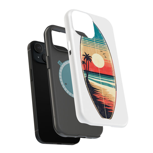 Surf Sunset 1 Tough Cases For Apple iPhone (17, 16, 15, 14, 13, 12, 11, X, SE, 8, 7/ Air, Plus, Pro, Max, Mini, XR, XS), Print in USA