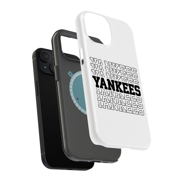Yankees Tough Cases For Apple iPhone (17, 16, 15, 14, 13, 12, 11, X, SE, 8, 7/ Air, Plus, Pro, Max, Mini, XR, XS), Print in USA