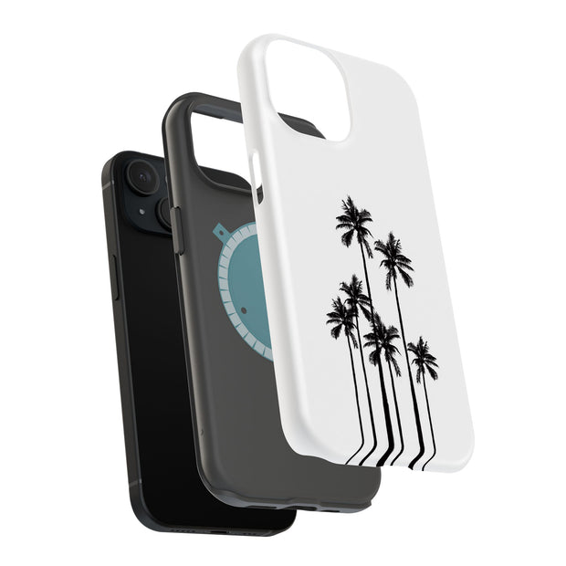 Palm Trees Tough Cases For Apple iPhone (17, 16, 15, 14, 13, 12, 11, X, SE, 8, 7/ Air, Plus, Pro, Max, Mini, XR, XS), Print in USA