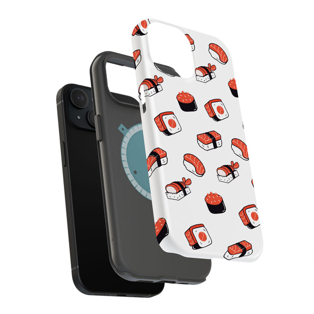 Sushi Sashimi Tough Cases For Apple iPhone (17, 16, 15, 14, 13, 12, 11, X, SE, 8, 7/ Air, Plus, Pro, Max, Mini, XR, XS), Print in USA