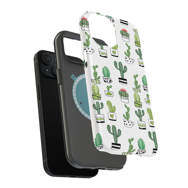 Cute Cactus  Tough Cases For Apple iPhone (17, 16, 15, 14, 13, 12, 11, X, SE, 8, 7/ Air, Plus, Pro, Max, Mini, XR, XS), Print in USA
