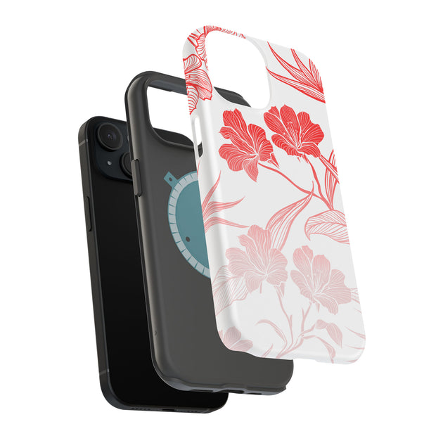 Flower 12 Tough Cases For Apple iPhone (17, 16, 15, 14, 13, 12, 11, X, SE, 8, 7/ Air, Plus, Pro, Max, Mini, XR, XS), Print in USA
