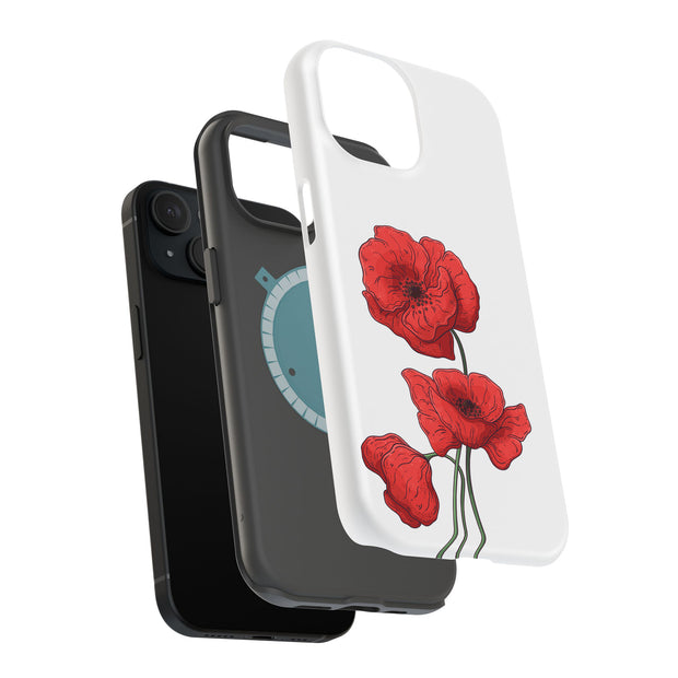 Flower 16 Tough Cases For Apple iPhone (17, 16, 15, 14, 13, 12, 11, X, SE, 8, 7/ Air, Plus, Pro, Max, Mini, XR, XS), Print in USA