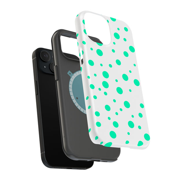 Polka Dot 11 Tough Cases For Apple iPhone (17, 16, 15, 14, 13, 12, 11, X, SE, 8, 7/ Air, Plus, Pro, Max, Mini, XR, XS), Print in USA