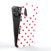 Dots White Tough Cases For Apple iPhone (17, 16, 15, 14, 13, 12, 11, X, SE, 8, 7/ Air, Plus, Pro, Max, Mini, XR, XS), Print in USA