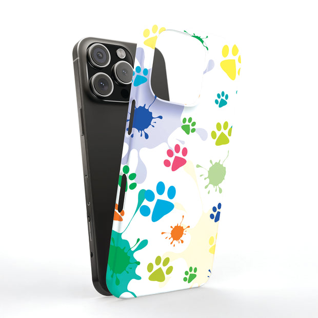 Paw Color  Tough Cases For Apple iPhone (17, 16, 15, 14, 13, 12, 11, X, SE, 8, 7/ Air, Plus, Pro, Max, Mini, XR, XS), Print in USA