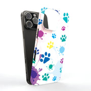 Paw Color 2 Tough Cases For Apple iPhone (17, 16, 15, 14, 13, 12, 11, X, SE, 8, 7/ Air, Plus, Pro, Max, Mini, XR, XS), Print in USA