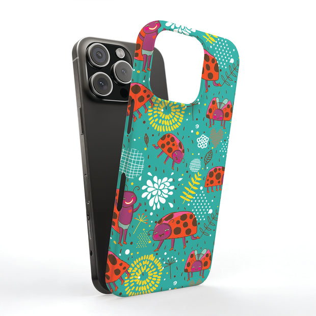 Ladybugs 1 Tough Cases For Apple iPhone (17, 16, 15, 14, 13, 12, 11, X, SE, 8, 7/ Air, Plus, Pro, Max, Mini, XR, XS), Print in USA