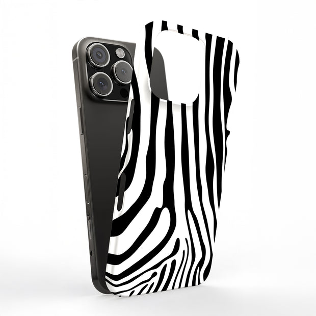 Zebra Stripe 3 Tough Cases For Apple iPhone (17, 16, 15, 14, 13, 12, 11, X, SE, 8, 7/ Air, Plus, Pro, Max, Mini, XR, XS), Print in USA
