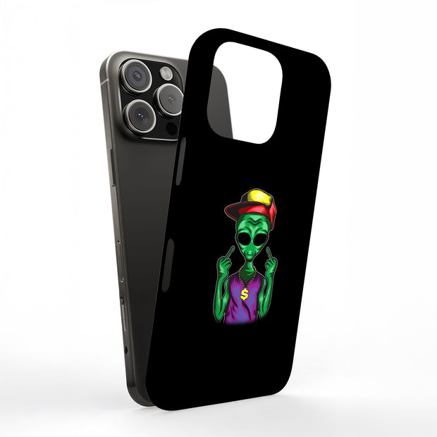 Finger Alien Tough Cases For Apple iPhone (17, 16, 15, 14, 13, 12, 11, X, SE, 8, 7/ Air, Plus, Pro, Max, Mini, XR, XS), Print in USA