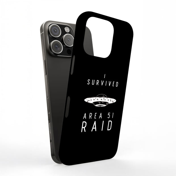 Survived Area51 Tough Cases For Apple iPhone (17, 16, 15, 14, 13, 12, 11, X, SE, 8, 7/ Air, Plus, Pro, Max, Mini, XR, XS), Print in USA