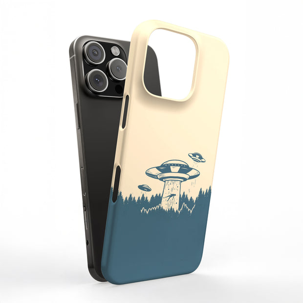 Alien Kidnap Tough Cases For Apple iPhone (17, 16, 15, 14, 13, 12, 11, X, SE, 8, 7/ Air, Plus, Pro, Max, Mini, XR, XS), Print in USA