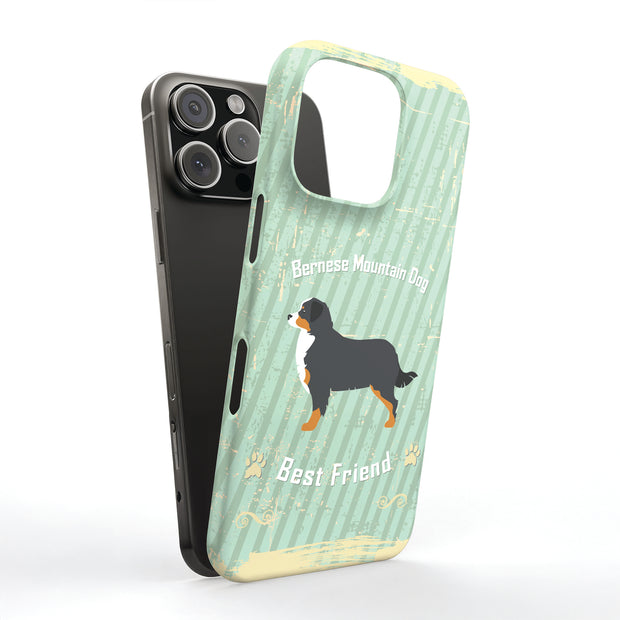 Bernese Dog Tough Cases For Apple iPhone (17, 16, 15, 14, 13, 12, 11, X, SE, 8, 7/ Air, Plus, Pro, Max, Mini, XR, XS), Print in USA