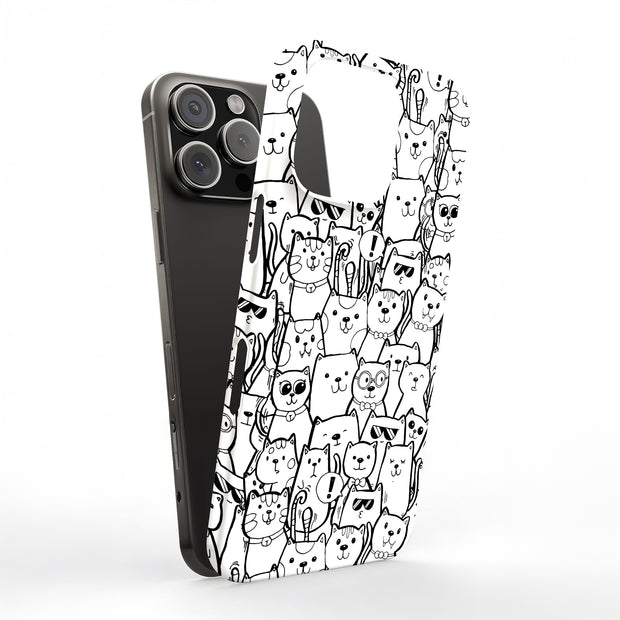 Comic Cat Tough Cases For Apple iPhone (17, 16, 15, 14, 13, 12, 11, X, SE, 8, 7/ Air, Plus, Pro, Max, Mini, XR, XS), Print in USA
