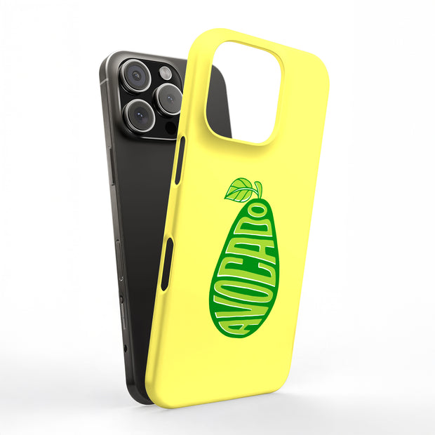 Avocado Text 2 Tough Cases For Apple iPhone (17, 16, 15, 14, 13, 12, 11, X, SE, 8, 7/ Air, Plus, Pro, Max, Mini, XR, XS), Print in USA