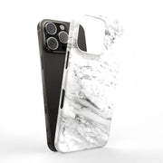 Blk Wht Marble Tough Cases For Apple iPhone (17, 16, 15, 14, 13, 12, 11, X, SE, 8, 7/ Air, Plus, Pro, Max, Mini, XR, XS), Print in USA