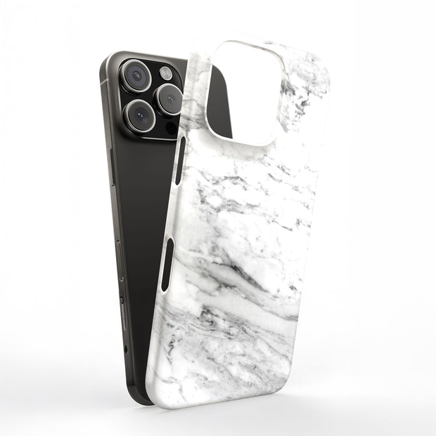 Blk Wht Marble Tough Cases For Apple iPhone (17, 16, 15, 14, 13, 12, 11, X, SE, 8, 7/ Air, Plus, Pro, Max, Mini, XR, XS), Print in USA