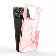 Pink Red Marble Tough Cases For Apple iPhone (17, 16, 15, 14, 13, 12, 11, X, SE, 8, 7/ Air, Plus, Pro, Max, Mini, XR, XS), Print in USA