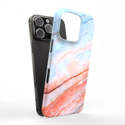 Blue Red Marble Tough Cases For Apple iPhone (17, 16, 15, 14, 13, 12, 11, X, SE, 8, 7/ Air, Plus, Pro, Max, Mini, XR, XS), Print in USA