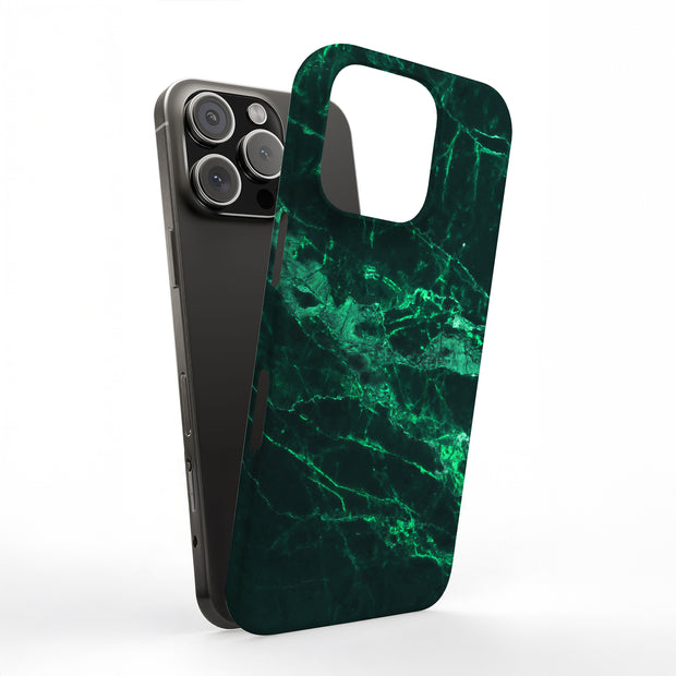 Green Marble Tough Cases For Apple iPhone (17, 16, 15, 14, 13, 12, 11, X, SE, 8, 7/ Air, Plus, Pro, Max, Mini, XR, XS), Print in USA