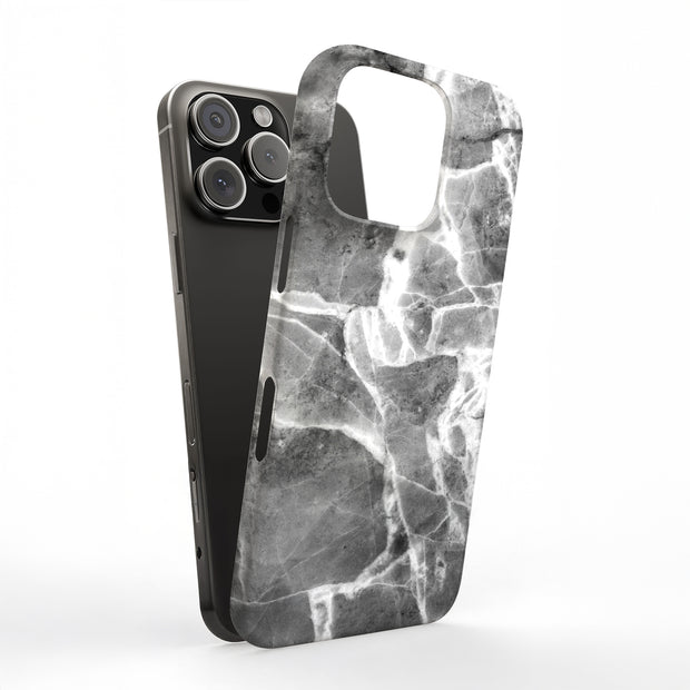 Black Marble 4 Tough Cases For Apple iPhone (17, 16, 15, 14, 13, 12, 11, X, SE, 8, 7/ Air, Plus, Pro, Max, Mini, XR, XS), Print in USA