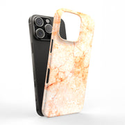 Orange Marble Tough Cases For Apple iPhone (17, 16, 15, 14, 13, 12, 11, X, SE, 8, 7/ Air, Plus, Pro, Max, Mini, XR, XS), Print in USA