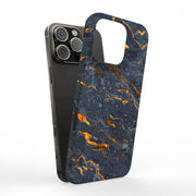 Gold Marble Tough Cases For Apple iPhone (17, 16, 15, 14, 13, 12, 11, X, SE, 8, 7/ Air, Plus, Pro, Max, Mini, XR, XS), Print in USA