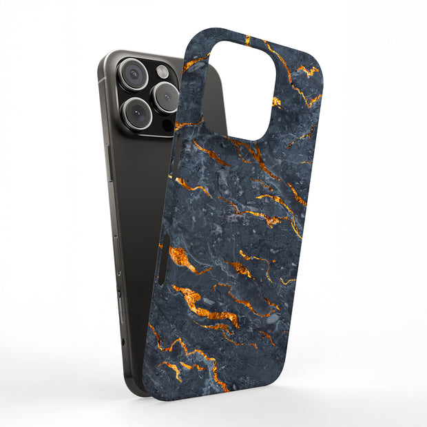 Gold Marble Tough Cases For Apple iPhone (17, 16, 15, 14, 13, 12, 11, X, SE, 8, 7/ Air, Plus, Pro, Max, Mini, XR, XS), Print in USA