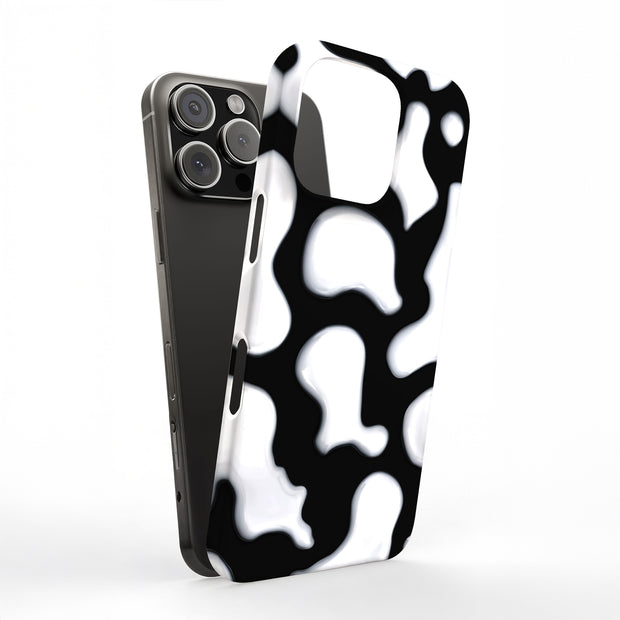 CowHide Black Tough Cases For Apple iPhone (17, 16, 15, 14, 13, 12, 11, X, SE, 8, 7/ Air, Plus, Pro, Max, Mini, XR, XS), Print in USA