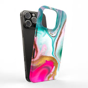 Colorful Marble Tough Cases For Apple iPhone (17, 16, 15, 14, 13, 12, 11, X, SE, 8, 7/ Air, Plus, Pro, Max, Mini, XR, XS), Print in USA
