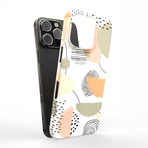 Abstract Modern Tough Cases For Apple iPhone (17, 16, 15, 14, 13, 12, 11, X, SE, 8, 7/ Air, Plus, Pro, Max, Mini, XR, XS), Print in USA