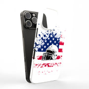 USA Flag Helmet Tough Cases For Apple iPhone (17, 16, 15, 14, 13, 12, 11, X, SE, 8, 7/ Air, Plus, Pro, Max, Mini, XR, XS), Print in USA