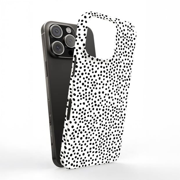 Polka Dot Blk2 Tough Cases For Apple iPhone (17, 16, 15, 14, 13, 12, 11, X, SE, 8, 7/ Air, Plus, Pro, Max, Mini, XR, XS), Print in USA