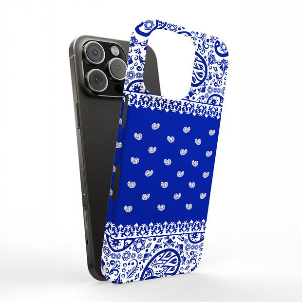 Paisley Blue Tough Cases For Apple iPhone (17, 16, 15, 14, 13, 12, 11, X, SE, 8, 7/ Air, Plus, Pro, Max, Mini, XR, XS), Print in USA