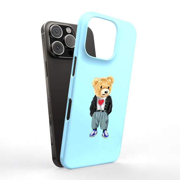 Teddy Heart Tough Cases For Apple iPhone (17, 16, 15, 14, 13, 12, 11, X, SE, 8, 7/ Air, Plus, Pro, Max, Mini, XR, XS), Print in USA