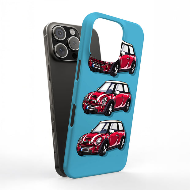 Mini Car Tough Cases For Apple iPhone (17, 16, 15, 14, 13, 12, 11, X, SE, 8, 7/ Air, Plus, Pro, Max, Mini, XR, XS), Print in USA
