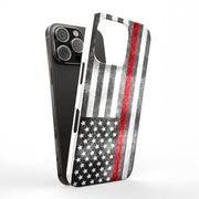 Thin Red Line Tough Cases For Apple iPhone (17, 16, 15, 14, 13, 12, 11, X, SE, 8, 7/ Air, Plus, Pro, Max, Mini, XR, XS), Print in USA