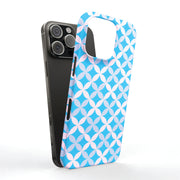 Petals Blue Tough Cases For Apple iPhone (17, 16, 15, 14, 13, 12, 11, X, SE, 8, 7/ Air, Plus, Pro, Max, Mini, XR, XS), Print in USA