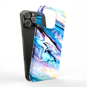 Opal Marble 15 Tough Cases For Apple iPhone (17, 16, 15, 14, 13, 12, 11, X, SE, 8, 7/ Air, Plus, Pro, Max, Mini, XR, XS), Print in USA