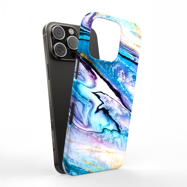 Opal Marble 15 Tough Cases For Apple iPhone (17, 16, 15, 14, 13, 12, 11, X, SE, 8, 7/ Air, Plus, Pro, Max, Mini, XR, XS), Print in USA