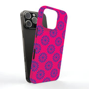 Flower Pink Tough Cases For Apple iPhone (17, 16, 15, 14, 13, 12, 11, X, SE, 8, 7/ Air, Plus, Pro, Max, Mini, XR, XS), Print in USA