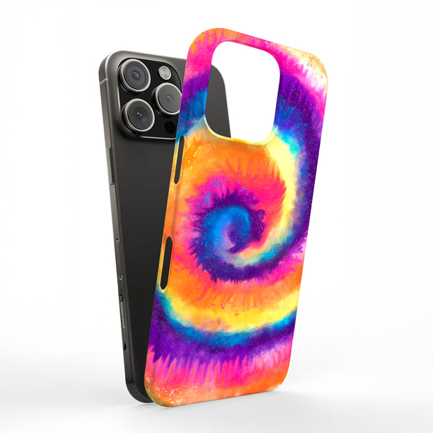 Tie Dye Circle Tough Cases For Apple iPhone (17, 16, 15, 14, 13, 12, 11, X, SE, 8, 7/ Air, Plus, Pro, Max, Mini, XR, XS), Print in USA
