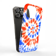 Tie Dye Swirl Tough Cases For Apple iPhone (17, 16, 15, 14, 13, 12, 11, X, SE, 8, 7/ Air, Plus, Pro, Max, Mini, XR, XS), Print in USA